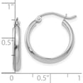 thumbnail image 4 of 10K White Gold Hoop Earrings (Width 2.75) (Length 21) - Jbsp, 4 of 5
