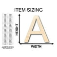 thumbnail image 2 of Unfinished Wood Arial Letter A Shape - Craft - up to 46" DIY 24" / 1/2", 2 of 3