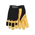 thumbnail image 3 of Kinco 7669815 Mens Indoor & Outdoor Deerskin Spandex Driver Gloves, Black & Yellow - Medium, 3 of 4
