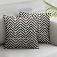 thumbnail image 3 of Acheng  Herringbone Pattern Throw Pillow Cover Black and White Rice Wheat Simple Repeat Regular Classic Pillow Case Decorative Room Cushion Cover for Home Couch Bed,Set of 2 24x24in, 3 of 7