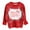 #292-Red, variant on Craaazy Christmas Womens Shirts Casual Xmas Santa Printing Blouse Round Neck Long Sleeved Christmas Fashion Womens Tops Gifts for Women