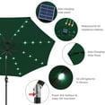 thumbnail image 3 of ABCCANOPY 9ft Patio Solar Umbrella LED Outdoor Umbrella with Tilt and Crank, Forest Green, 3 of 10
