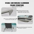 thumbnail image 3 of Domi Pool Lounge Chairs Set of 2, Adjustable Aluminum Outdoor Chaise Lounge Chairs, All Weather for Deck Lawn Poolside Backyard -Dark Gray Textilene, 3 of 8