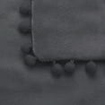 thumbnail image 6 of Unique Bargains Velvet Pillow Cover with Pompoms for Sofa 1PCS Dark Gray 18x18Inch, 6 of 8