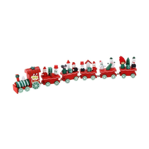 yotijay Christmas Decoration Train Gifts Decor Set Merry Decoration Small Train for Home 31x3x5.5cm
