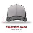 thumbnail image 2 of Richardson Pulse Sportmesh with R-Flex Cap, S-M, Grey-White-Black Tri, 2 of 6