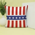thumbnail image 2 of Dmlowu 4th of July Decorations Pillow Covers 18x18" Luxury Soft Throw Pillow Covers Warm Independence Day Patriotic Couch Pillow Covers for Living Room Bed Sofa, 2 of 6