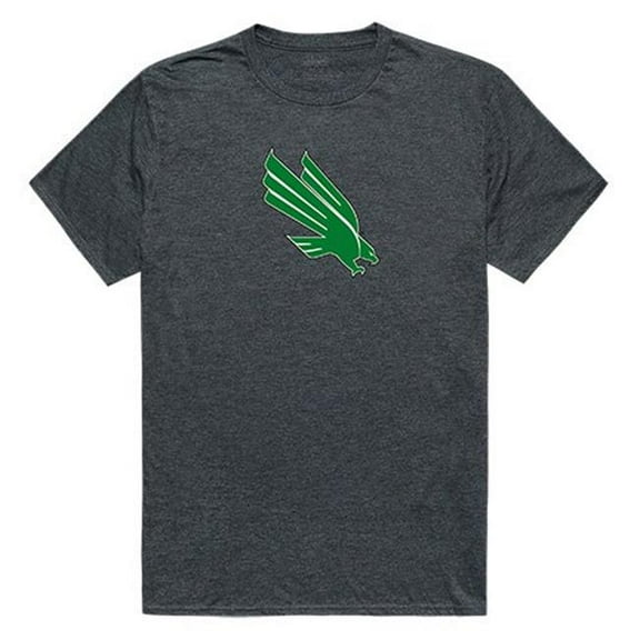 University of North Texas Cinder Tee for Men, Heather Charcoal - Large