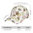 thumbnail image 2 of Rateoe Donut Sloth Pattern Baseball Cap Outdoor Cap Mountain Dad Hat - Unstructured Soft Cotton Cap-Adjustable UV Protection Cap, 2 of 6