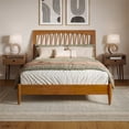 thumbnail image 2 of AFI Orleans Full Solid Wood Low Profile Sleigh Platform Bed in Light Toffee, 2 of 13