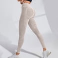 thumbnail image 4 of idosla Anti Cellulite 3D Leggings Compression Resistance Band Leggings for Women Lifting Scrunch Yoga Pants (Beige, M), 4 of 7
