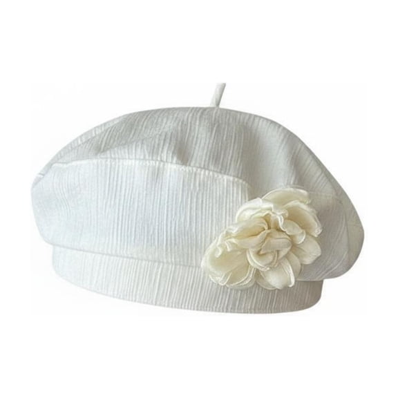 MERIGLARE Beret Flower Cap Painter Hat Breathable Brimless Style Comfortable Long Wear for Women City Travel Days