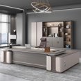 thumbnail image 2 of Boss Desk Simple Modern Combination Executive Desks And Chairs Manager Office Furniture Luxurious Office Desk Light Luxurious My Lux Decor Round, 2 of 12