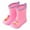 Pink, variant on NOKIO Kids' Waterproof Rain Boots, Waterproof Rubber Shoes For Kids, Children's Rain Shoes Boys And Girls Water Shoes Baby Rain Boots Water Boots Dinosaur Cartoon Print