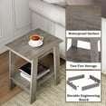 thumbnail image 5 of Huisuilinss End Table,Small Side Table,2-Tier Nightstand,Narrow Bedside Table With Storage Shelf,Wood Night Stand For Small Spaces Bedroom Entryway Farmhouse Living Room, 5 of 7