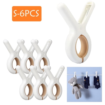 6PCS Beach Towel Clip  Towel Clips to Keep Towel  Blankets  Beach Pool Quilt Drying Clip  Anti-Rust Springs Plastic Clothpins  Plastic Clothes Pins for Clothesline  Chair Clip Yellow Small