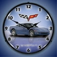 thumbnail image 2 of GMRE1112349 C6 Corvette Supersonic Blue clock - Made in USA, 2 of 3