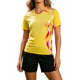 thumbnail image 4 of CONZONE Mens 2 Peice Soccer Outfits Graphic Short Sleeve Workout Tshirt Shorts Sets Breathable Quick Dry Football Training Uniform, 4 of 6