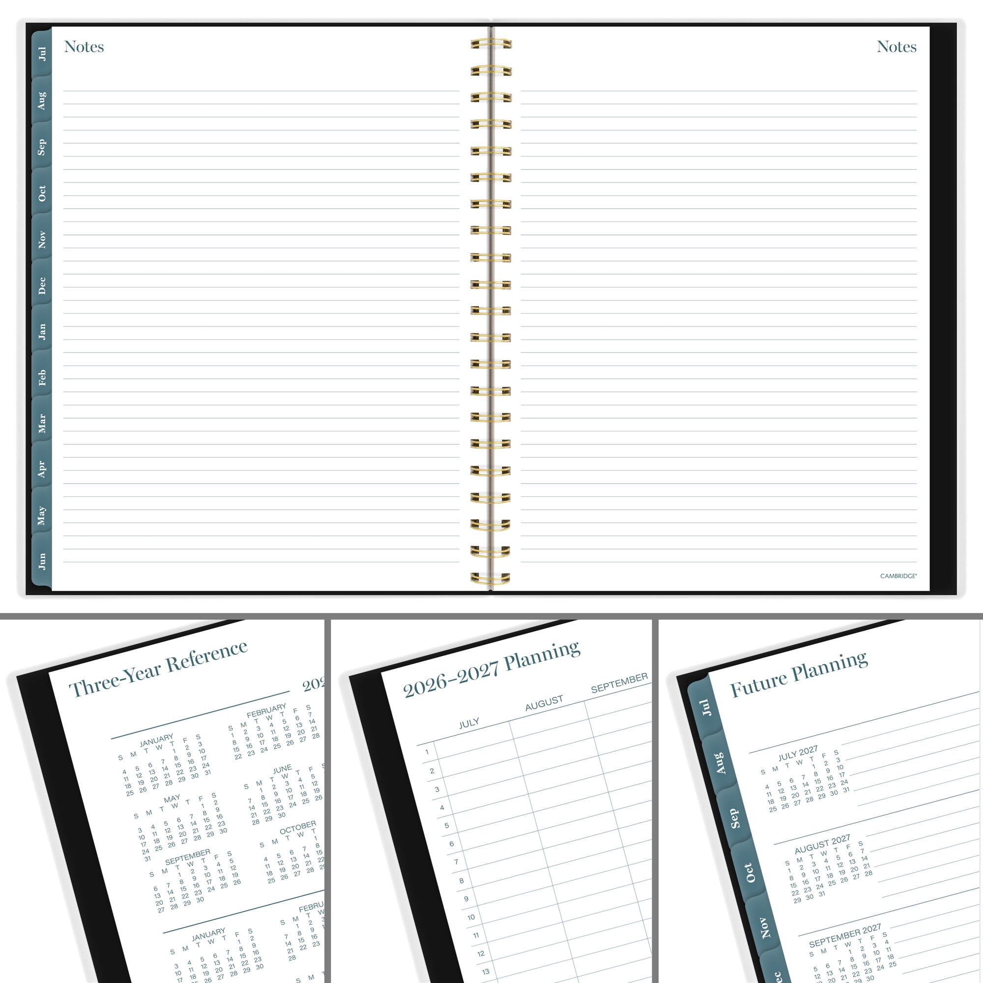 Mead Cambridge Tundra Academic 2026-2027 Weekly Monthly Planner Large 8 12 x 11