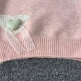 thumbnail image 4 of AHTJRT Girls Crewneck Sweaters Love Heart and Bowknot Printed Tops Fashion Lightweight Comfy Soft Long Sleeve Warm Tops Pink 7-8 Years, 4 of 6