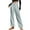 Light Blue, variant on asjyhkr Plus Size Dress Pants Women Quick Drying Button down High Waist Wide Leg Breathable Work Business Pants,S-5XL