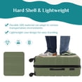 thumbnail image 7 of edx Hardside Carry on Luggage with Spinner Wheels, Hard Shell ABS Suitcase, 20-Inch Lightweight Expandable Rolling Luggage, Green, 7 of 7