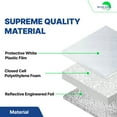 thumbnail image 3 of SmartSHIELD 10mm - 48" x 125', Reflective Insulation Roll, White & Foil, Foam Core Thermal Barrier, 3 of 6
