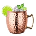 thumbnail image 1 of Jarras de cobre Moscow Mule de 530 ml, jarras de cerveza de cobre de acero inoxidable, jarras de cobre para cócteles, vasos martillados, vasos de cerveza, tazas para cócteles, tazas, 1 of 8