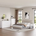 thumbnail image 5 of HOUROM Fluted Dresser for Bedroom, 10 Drawers Dresser, 55" Wide Modern Chest of Drawers with Metal Handle, White, 5 of 9