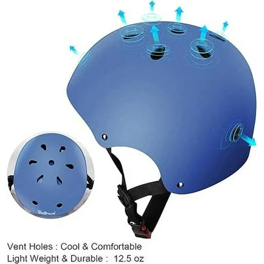 Kids Helmet, Toddler Helmet Adjustable Toddler Bike Helmet Ages 3-8 Years Old Boys Girls Multi-Sports Safety，Blue