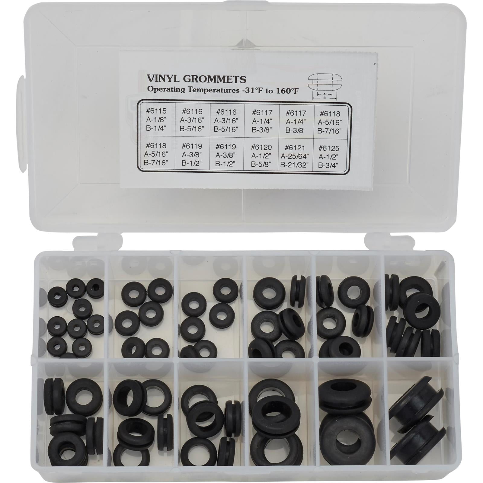 Pico 0001-G Grommet Kit, 65 Pcs