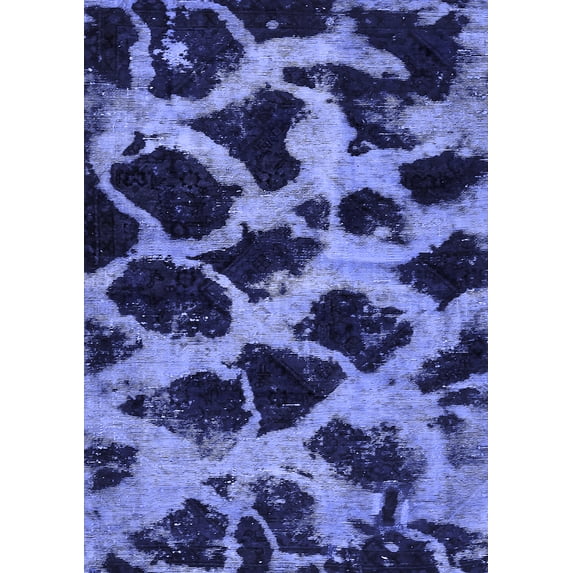 Ahgly Company Indoor Rectangle Abstract Blue Modern Area Rugs, 5' x 8'