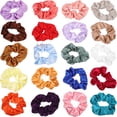 thumbnail image 2 of 20pcs Bays Women Women Skinchies Satin Hair Scrunchies Ponytail de cola elástica para chicas adolescentes, 2 of 6