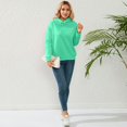 thumbnail image 2 of Defitshape Women's Long Sleeve Hoodie Cut Out Soft Heart Top Fall Fashion Sweatshirt Cute Casual Comfy Thick Pullover Green Large, 2 of 4