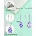 thumbnail image 7 of VESITIM 8X12mm Solitaire Teardrop Hook Sterling Silver Solitaire June Birthstone Created Alexandrite Dangle Drop Earring for Women Jewelry Gift, 7 of 7