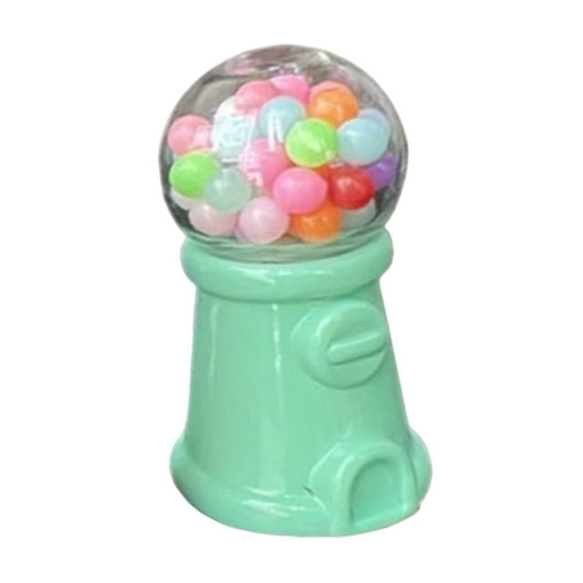 Máquina de dulces en miniatura, linda máquina de dulces para casa de muñecas 1/12, modelo para niños Verde