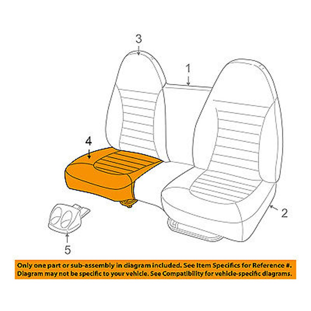 Dodge CHRYSLER OEM 0102 Dakota Front SeatCushion Bottom Cover