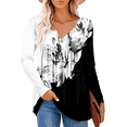 thumbnail image 7 of WQD Womens Long Sleeve Shirts Dressy Casual Floral Blouses Loose Tunic Tops for Fall Winter Spring (Available in Plus Size), 7 of 7