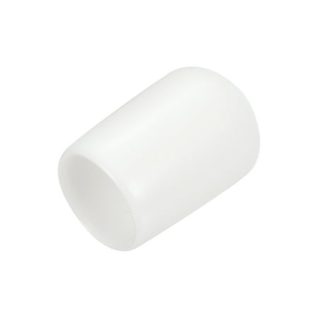 

25pcs Rubber End Caps 9.5mm(3/8 ) ID Vinyl Round End Cap Cover Screw Thread Protectors White