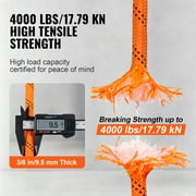 KFFKFF Arborist Tree Climbing Rope Double Braid Polyester 3/8 x 120 48-Strand