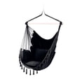 thumbnail image 1 of koolsoo Hammock Chair Bohemian Comfortable Hanging Rope Swing for Outside Porch Deck Black, 1 of 9