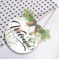 thumbnail image 4 of Coolnut Flower Welcome Sign for Front Door, Rustic Wooden Wall Sign with Artificial Leaves for Home Farmhouse Porch, 12" Round Home Decor, 4 of 7