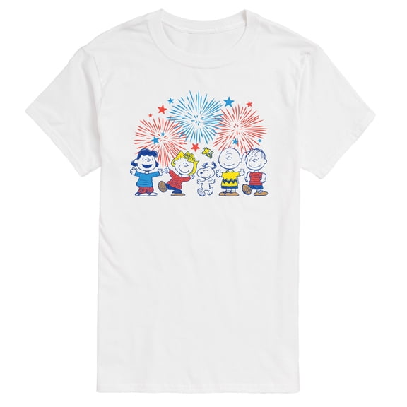 Peanuts - Fireworks Celebration - Men's Short Sleeve Graphic T-Shirt