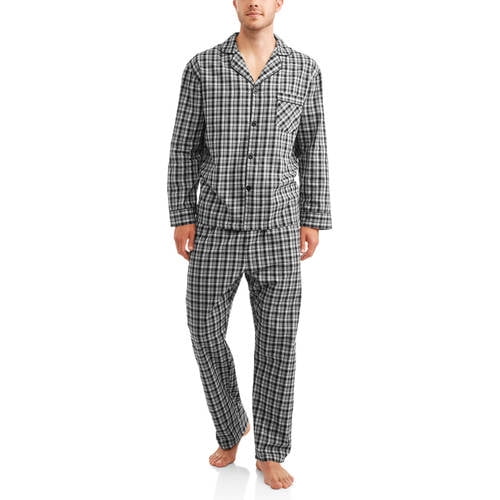 Details about   Hanes Woven Pants Long Sleeve Top 2 Piece Pajama PJ Set Mens Size Small NWT