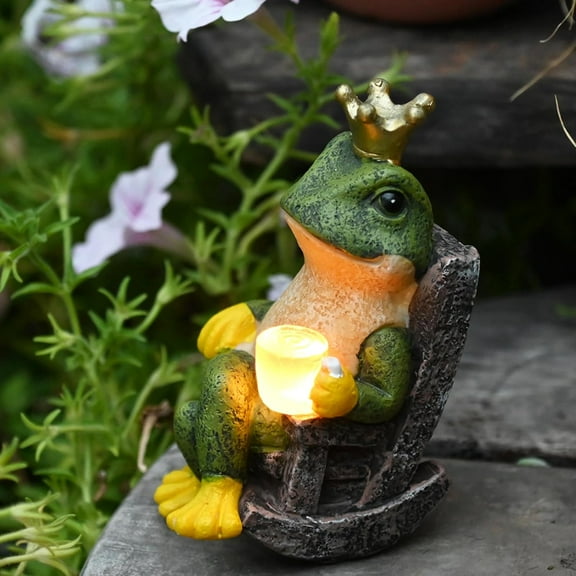 Miniature Solar Frog Statue - 2.3"x3.3"x5", Perfect for Patio, Balcony, Yard, Lawn & Bedroom Decor