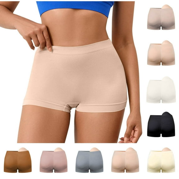 OGLCCG Women Butt Lifter Panties Padded Shapewear Hip Enhancer Pads Seamless Underwear Shorts Solid Color Tummy Control Boyshorts