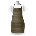 thumbnail image 3 of African Apron, Folkloric Style Geometric Triangles Funky Folk Bohemian Stripes, Unisex Kitchen Bib with Adjustable Neck for Cooking Gardening, Adult Size, Pale Coffee and Jade Green, by Ambesonne, 3 of 4