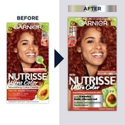 Garnier Nutrisse Ultra Color Bold Permanent Hair Color Kit, RC1 Med Copper Red