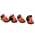 thumbnail image 3 of Botas antideslizantes para perros de razas pequeñas, medianas y grandes, correas reflectantes, diseño transpirable, color naranja (tamaño 7 cm/2,7 pulgadas) que protegen las patas, 3 of 8