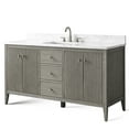 thumbnail image 5 of Vanity Art 60" Bathroom Vanity with Sink, Freestanding Storage Cabinet with Engineered Marble Top, Flip Down Tray, Drawer, and Shelve, 5 of 6